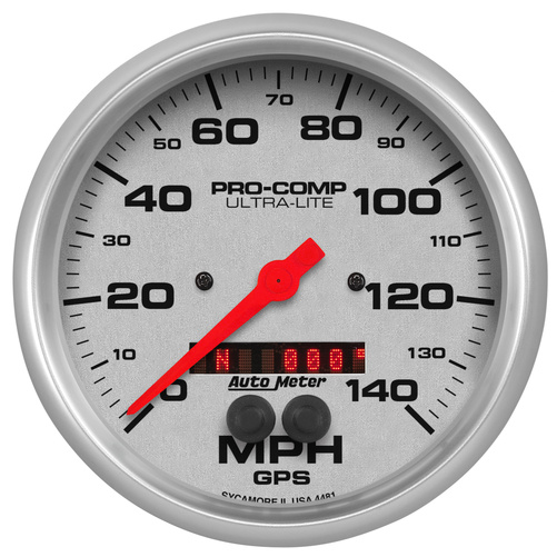 5" Gps Hastighetsmåler, 0-140 Mph, Ultra-Lite