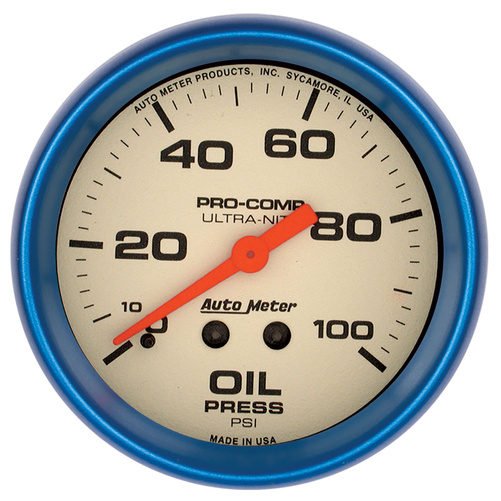 2-5/8" Oljetrykk, 0-100 Psi, Ultra-Nite