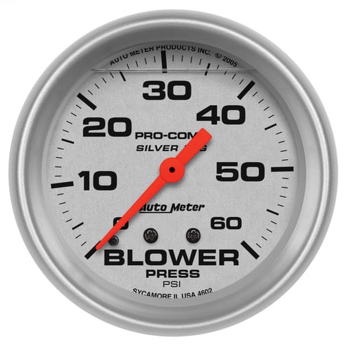 2-5/8" Blower Trykk, 0-60 Psi, Liquid Filled, Ultra-Lite
