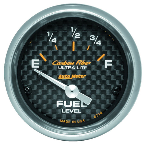 2-1/16" Drivstoffnivå, 0-90 Ω, Sse, Carbon Fiber