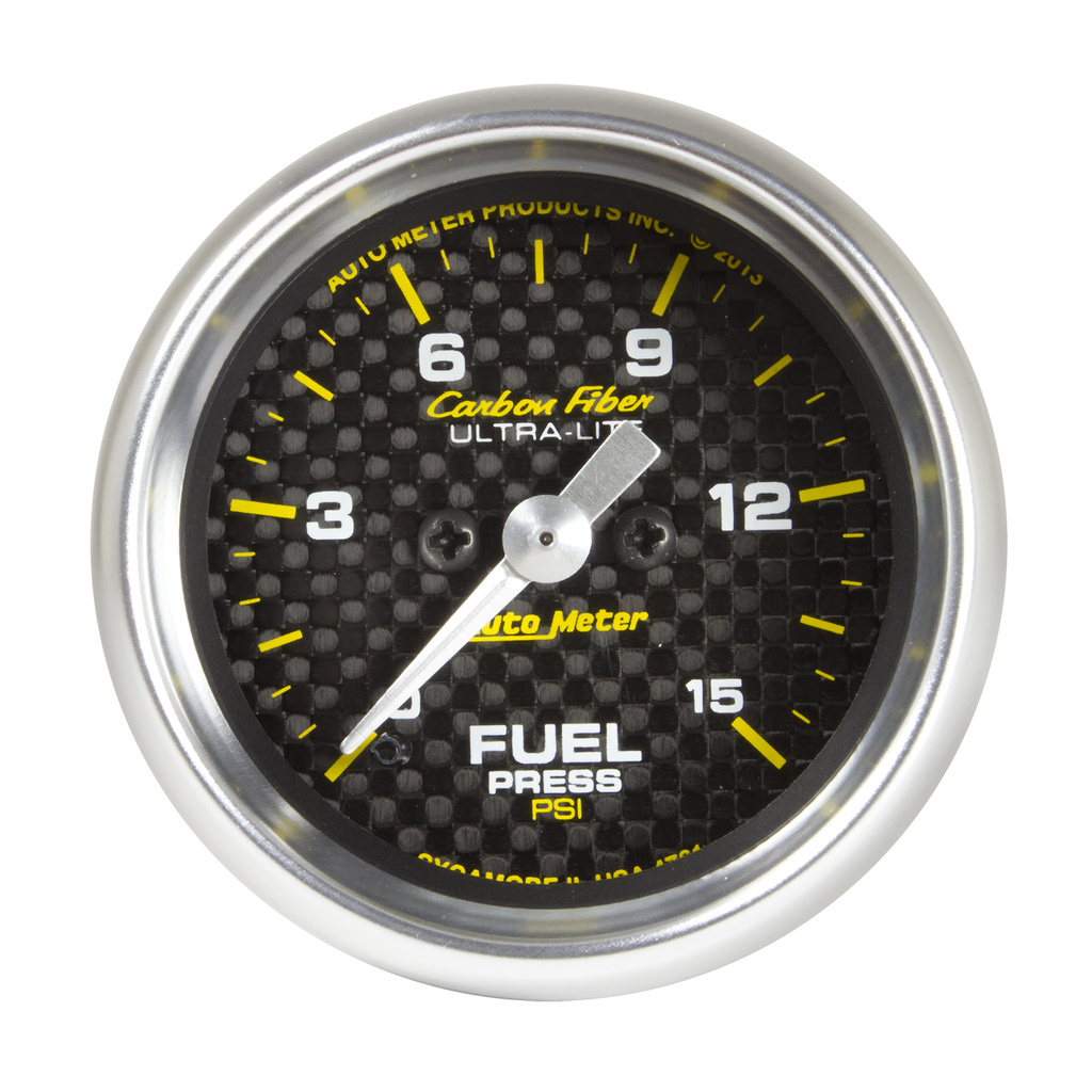 2-1/16" Drivstoff Trykk, 0-15 Psi, Carbon Fiber