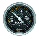 2-1/16" Boost/Vakuum, 30 In Hg/15 Psi, Peak & Warn, Carbon Fiber