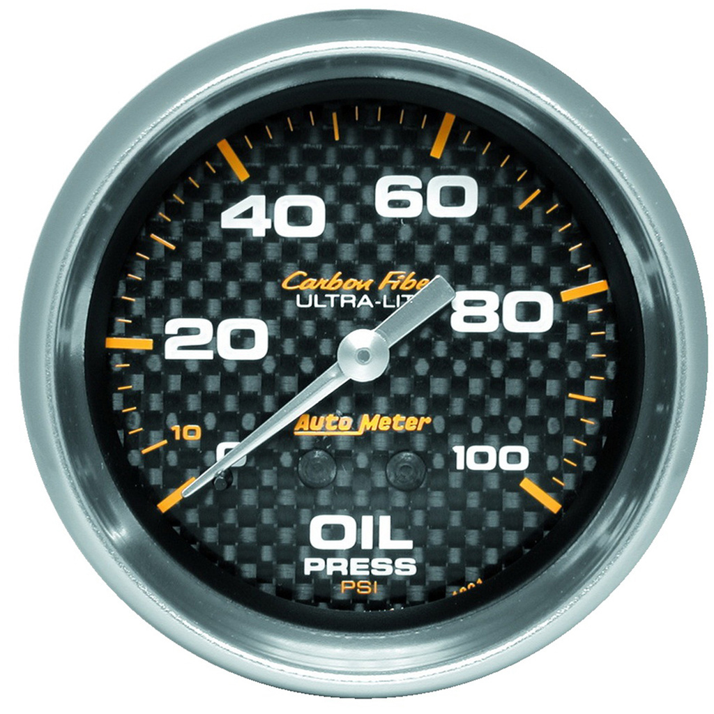 2-5/8" Oljetrykk, 0-100 Psi, Carbon Fiber