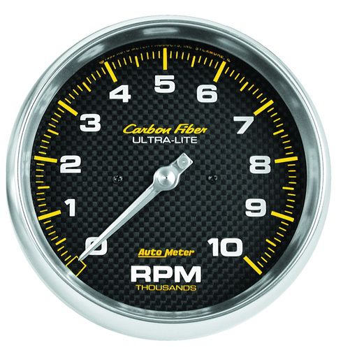 5" In-Dash Turteller, 0-10,000 Rpm, Carbon Fiber