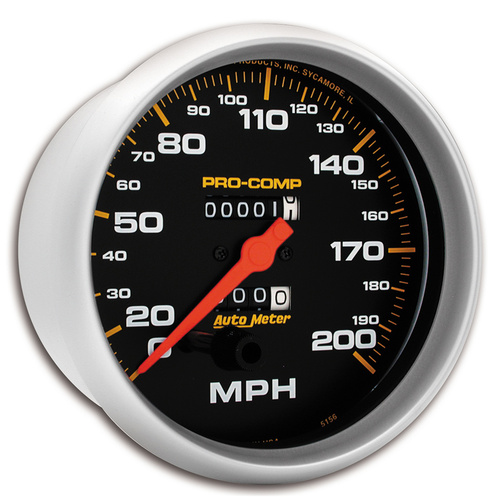 5" Hastighetsmåler, 0-200 Mph, Pro-Comp