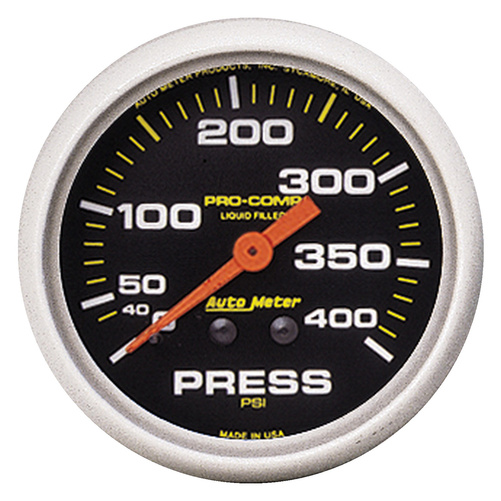 2-5/8" Trykk, 0-400 Psi, Liquid Filled, Pro-Comp