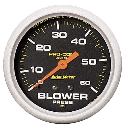 2-5/8" Blower Trykk, 0-60 Psi, Liquid Filled, Pro-Comp