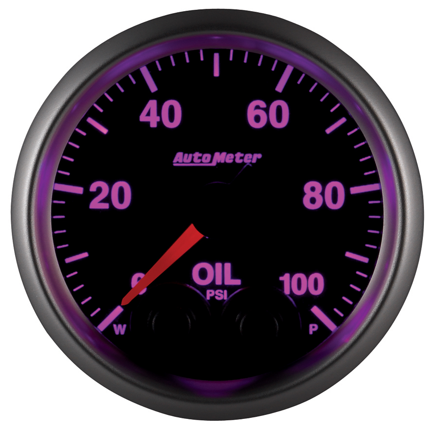 2-1/16" Oljetrykk, 0-100 Psi, Elite, -4an Sensor