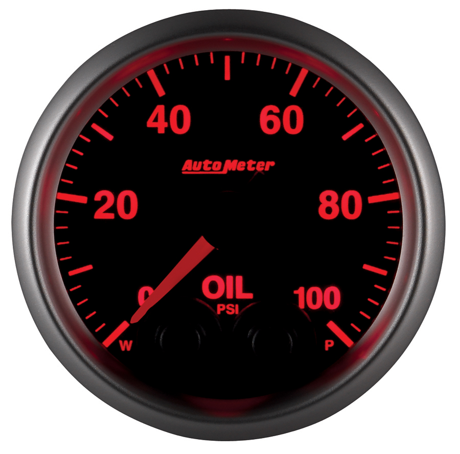 2-1/16" Oljetrykk, 0-100 Psi, Elite, -4an Sensor