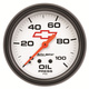 2-5/8" Oljetrykk, 0-100 Psi, Chevy Red Bowtie, White