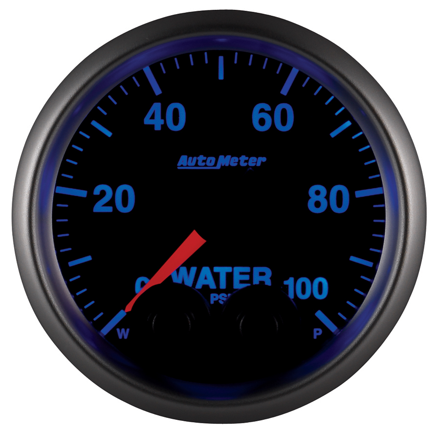 2-1/16" Water Trykk, 0-100 Psi, Elite, -4an Sensor
