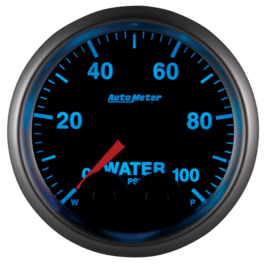 2-1/16" Water Trykk, 0-100 Psi, Elite, -4an Sensor