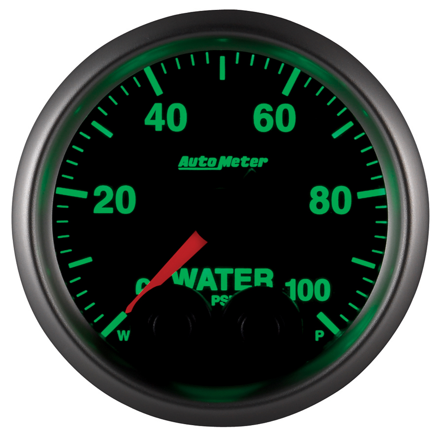 2-1/16" Water Trykk, 0-100 Psi, Elite, -4an Sensor