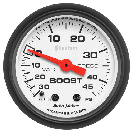 2-1/16" Boost/Vakuum, 30 In Hg/45 Psi, Phantom