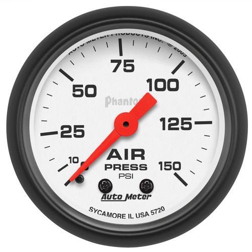 2-1/16" Air Trykk, 0-150 Psi, Phantom