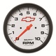 5" In-Dash Turteller, 0-10,000 Rpm, Chevy Red Bowtie, White