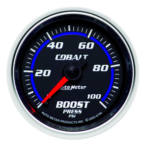 2-1/16" Boost, 0-100 Psi, Cobalt
