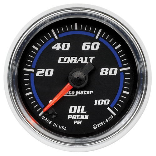 2-1/16" Oljetrykk, 0-100 Psi, Cobalt