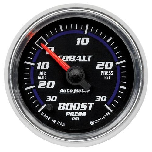 2-1/16" Boost/Vakuum, 30 In Hg/30 Psi, Cobalt