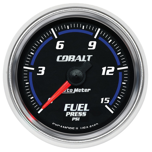 2-1/16" Drivstoff Trykk, 0-15 Psi, Cobalt