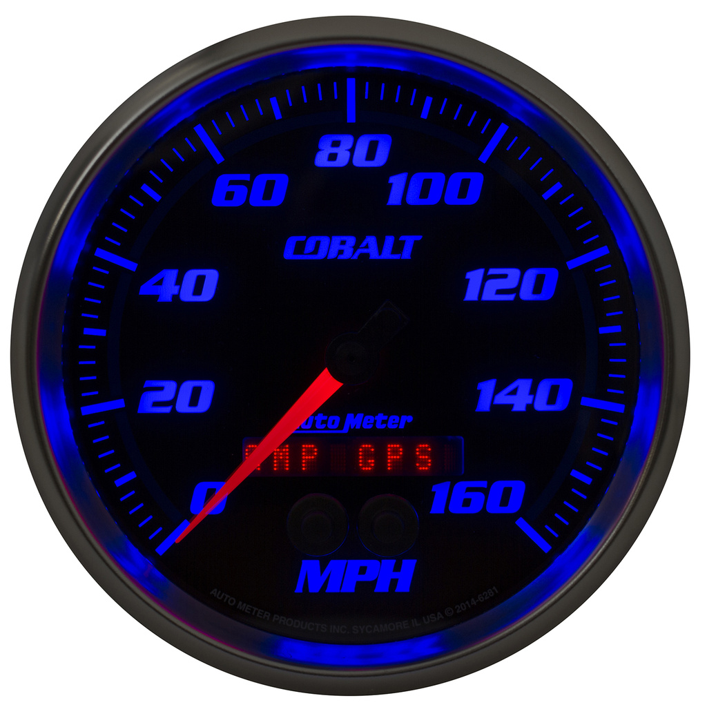 5" Gps Hastighetsmåler, 0-160 Mph, Cobalt