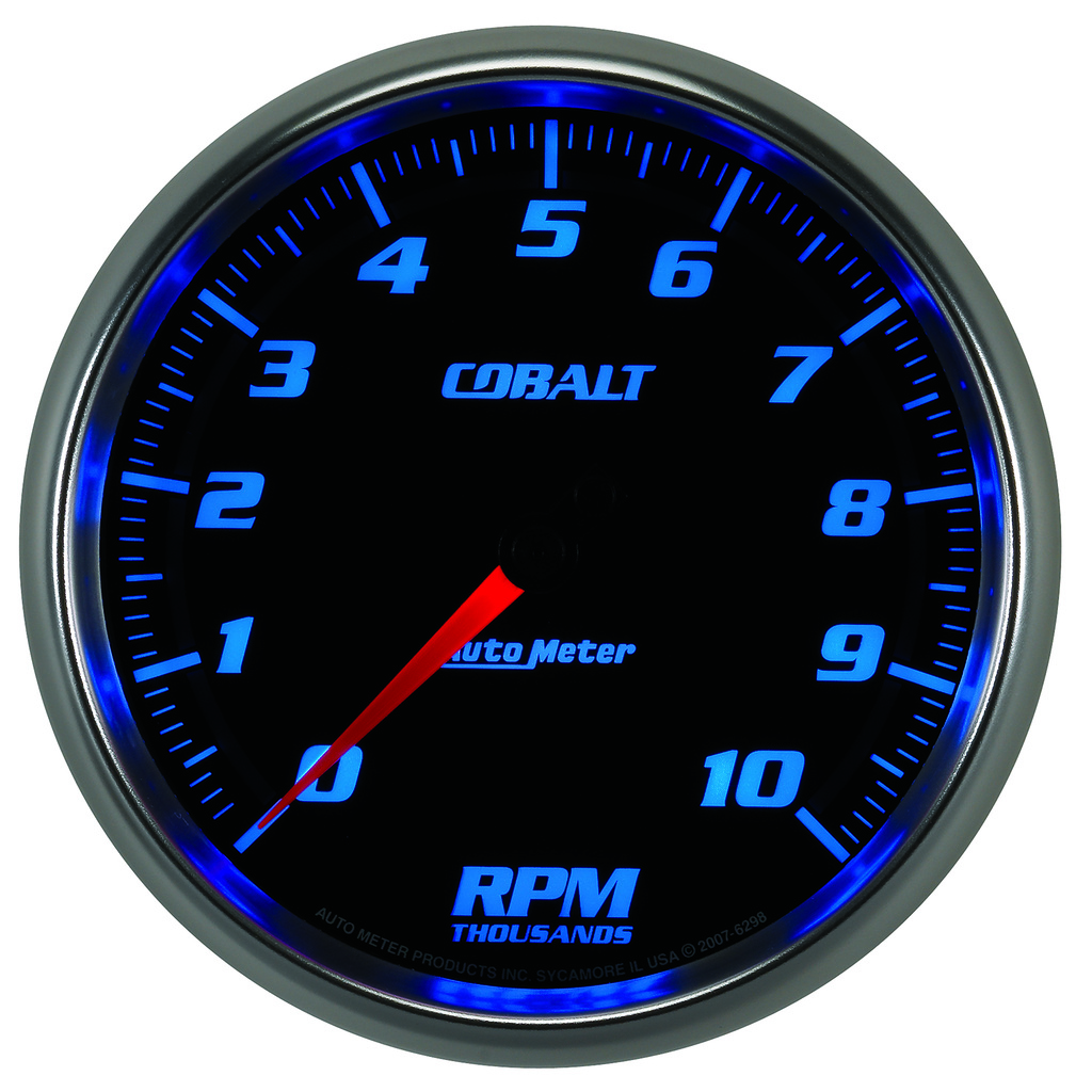 5" In-Dash Turteller, 0-10,000 Rpm, Cobalt