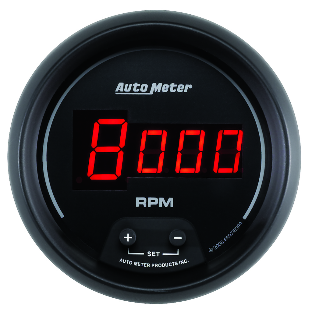 3-3/8" In-Dash Turteller, 0-10,000 Rpm, Sport-Comp Digital