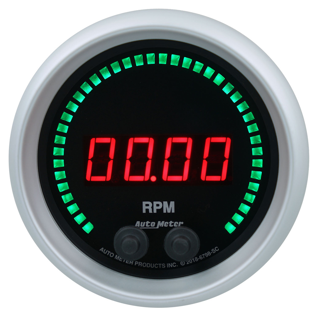 3-3/8" Turteller, 0-16k Rpm, In-Dash, Sport-Comp Elite Digital