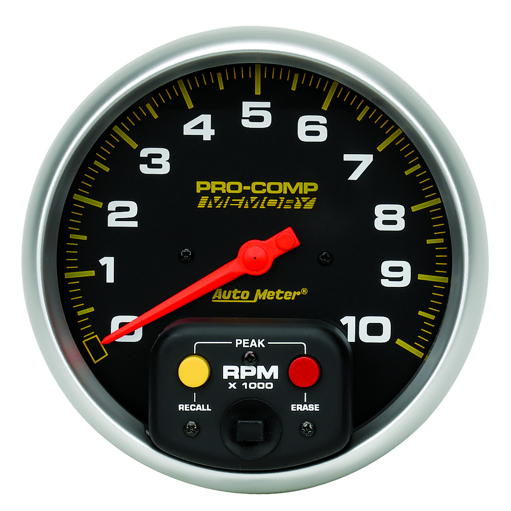 Turteller, 5", 0-10,000 Rpm, In-Dash W/Peak Memory, Pro-Comp