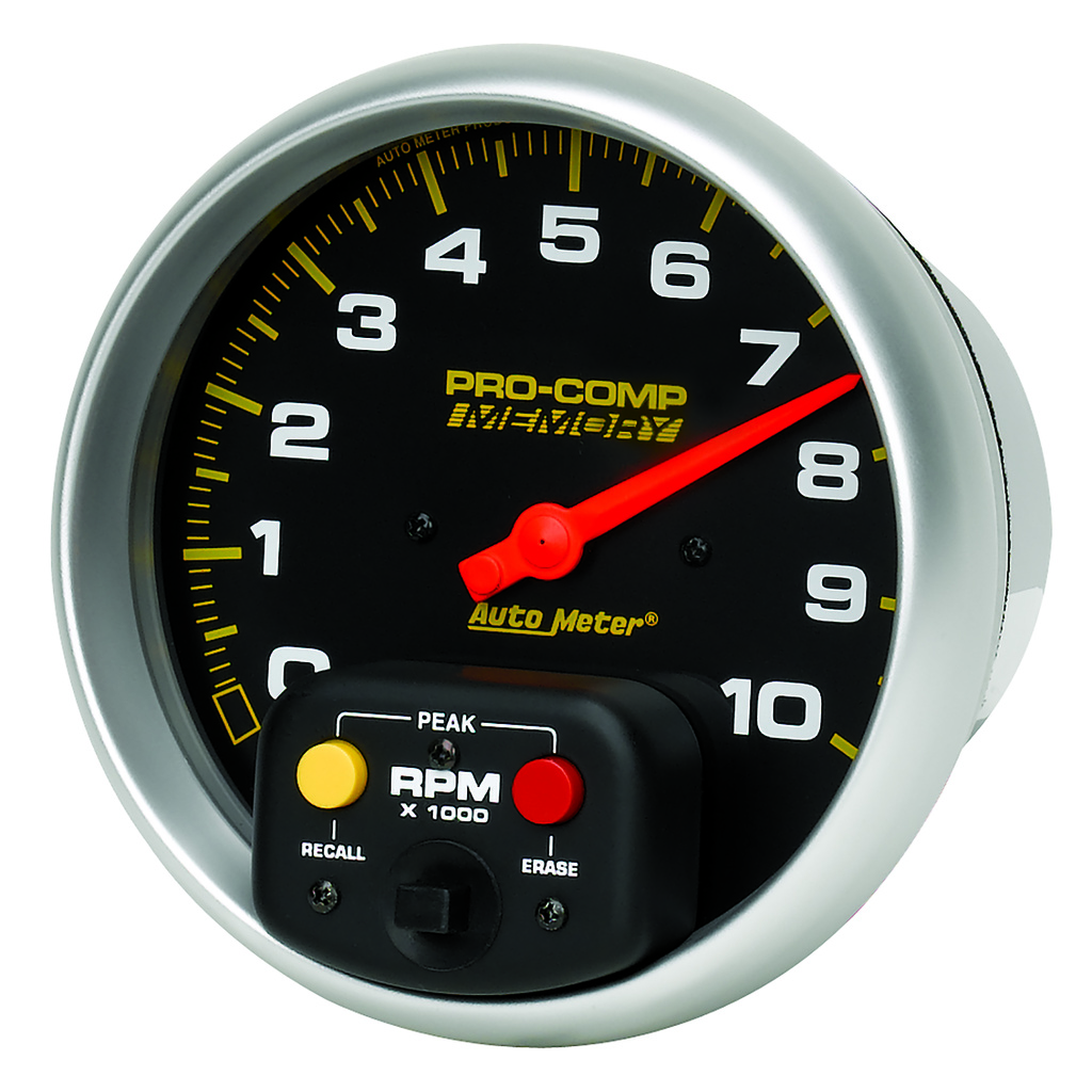 Turteller, 5", 0-10,000 Rpm, In-Dash W/Peak Memory, Pro-Comp