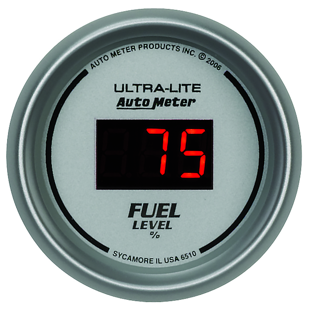 2-1/16" Drivstoffnivå, Programmable 0-280 Ω, Dig. Silver