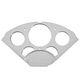 Tilpasset dashbordpanel, Chevy Car 55-56, 5 Gauge, Billet