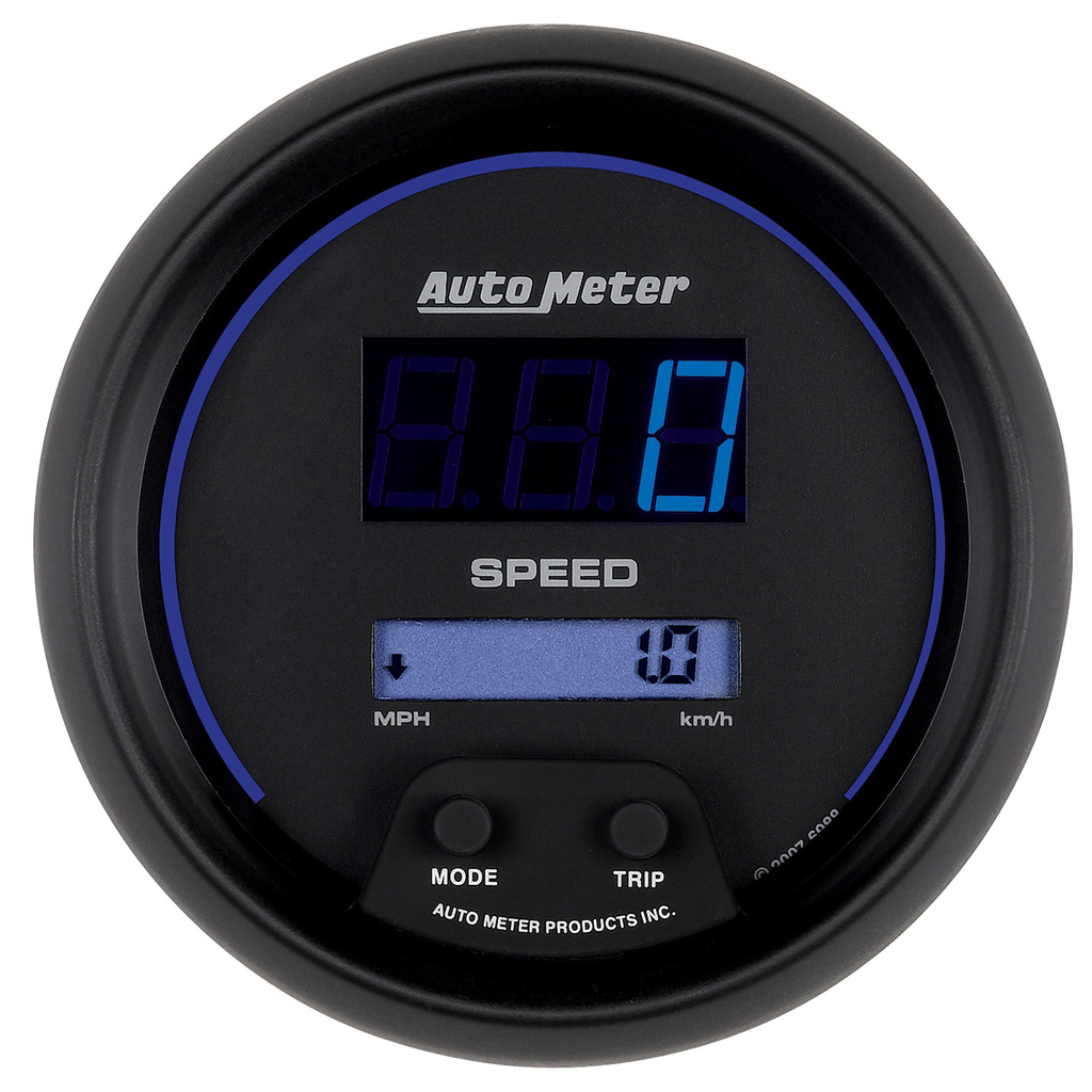 3-3/8" Hastighetsmåler, 0-260 Mph / 0-260 Km/H, Cobalt Digital