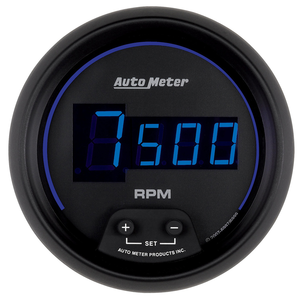 3-3/8" In-Dash Turteller, 0-10,000 Rpm, Cobalt Digital