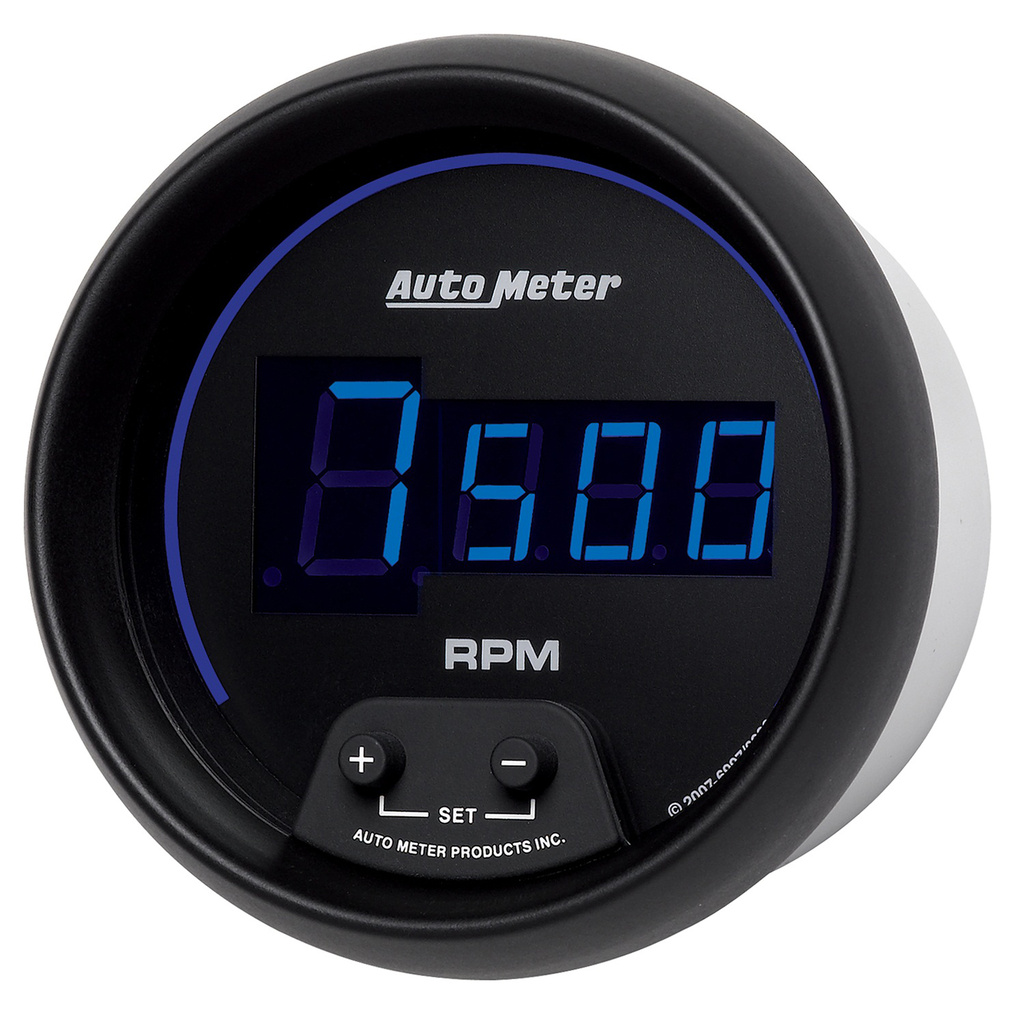 3-3/8" In-Dash Turteller, 0-10,000 Rpm, Cobalt Digital