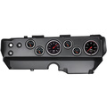 6-målers tilpasset dashbordsett, E-Body / Cuda / Challenger 70-74, Designer Black