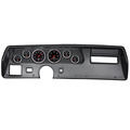 6-målers tilpasset dashbordsett, Chevelless/Elcamino/Monte 70-72, Designer Black
