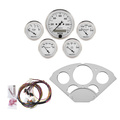 5-målers tilpasset dashbordsett, Chevy Car 55-56, Old Tyme White