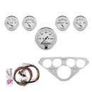 5-målers tilpasset dashbordsett, Chevy Truck 55-59, Old Tyme White