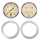 2 Gauge Direct Fit Dash Kit, Chevy Truck 54-55, 2 Gauge,  Antique Beige