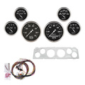 6-målers tilpasset dashbordsett, Chevy Truck 64-66, Old Tyme Black