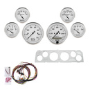 6-målers tilpasset dashbordsett, Chevy Truck 64-66, Old Tyme White