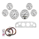6-målers tilpasset dashbordsett, Chevy Truck 60-63, Old Tyme White