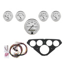 5-målers tilpasset dashbordsett, Chevy Truck 55-59, Old Tyme White