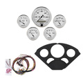 5-målers tilpasset dashbordsett, Chevy 55-56, Old Tyme White