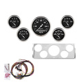 5-målers tilpasset dashbordsett, Chevy Truck 40-46, Old Tyme Black
