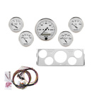 5-målers tilpasset dashbordsett, Chevy Truck 40-46, Old Tyme White