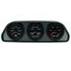 Gauge Kit, Dash Pod Mount, Oljetrykk/Vanntemperatur/Volt, 2-1/16", 100psi/300ºf/18v, Blk Dial, Blk Bzl, Eeg
