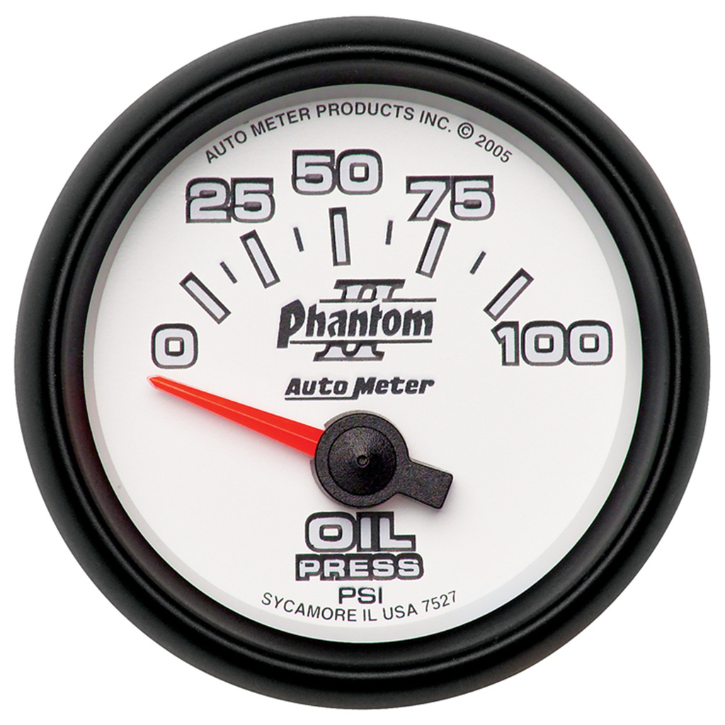 2-1/16" Oljetrykk, 0-100 Psi, Phantom Ii