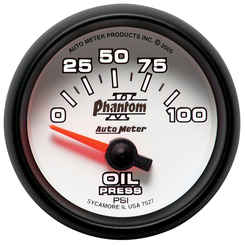 2-1/16" Oljetrykk, 0-100 Psi, Phantom Ii